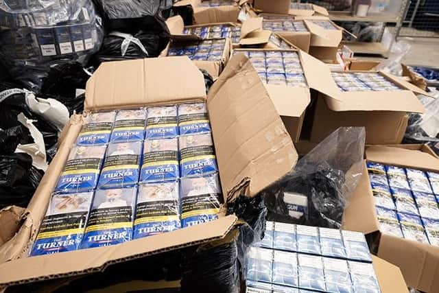 A close-up of some of the items confiscated.