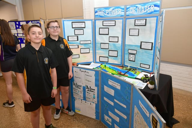 LAS Schools Challenge. L-R Nayan Vyas 12 and Simon Karbowski 13 of Boston Grammar School.