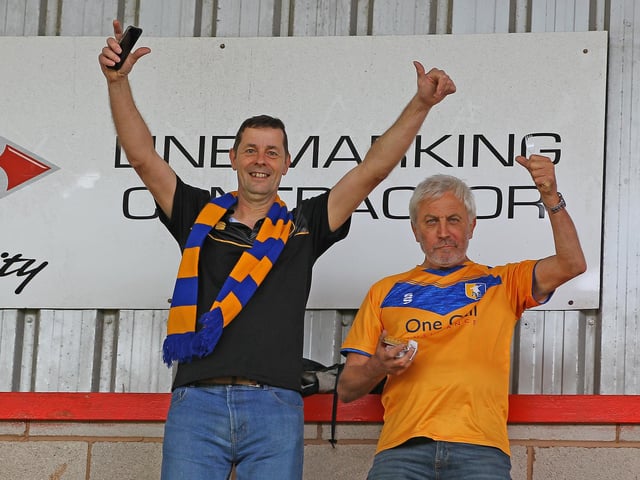 Mansfield slipped to a 1-0 defeat at Exeter on 31st August 2019 as these fans watched on.