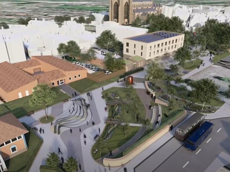 A still from a video fly-through shared by Boston Borough Council showing the wider Rosegarth Square redevelopment, the future home of the Five Lamps.