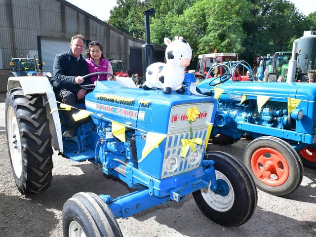Enjoying their day out on the tractor run are Daniel and Joy McNally, who live in North Somercotes.