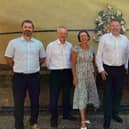 L-R Assistant Director of Economy Tony Mabbott, Assistant Director of Planning and Climate Change Mark Williets, NKDC Chief Executive Kath Marriott, NKDC Leader Cllr Richard Wright, Mayor of Lincolnshire Dame Andrea Jenkyns, Deputy Director GLCCA Ruth Carver