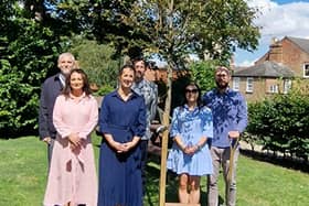 The tree-planting at King Edward VI Grammar School.