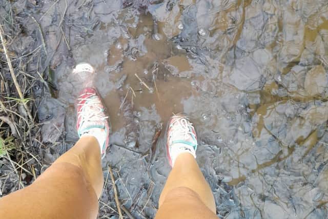 Muddy trails for Emma on the Silver Lincs Way.