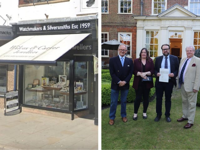 Wilcox and Carter, in Wide Bargate, was highly commended. Pictured are James Gleeson and Joanne Gleeson.