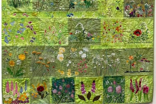 ​Wild Meadow, the prize winning quilt design by Lindsey Patchworkers.