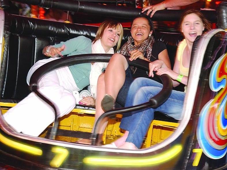 Pictured (from left) Georgina Hallgate 14, Tasha Lenton, 14, and Lauren Hinchley, 14.