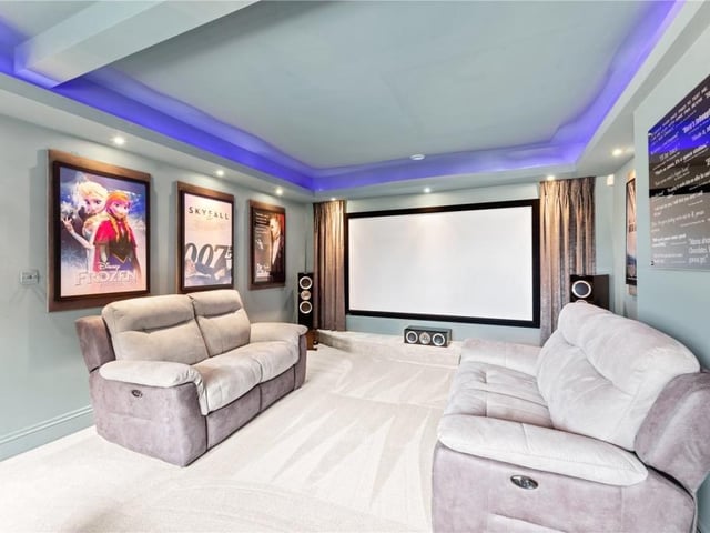 The cinema room.