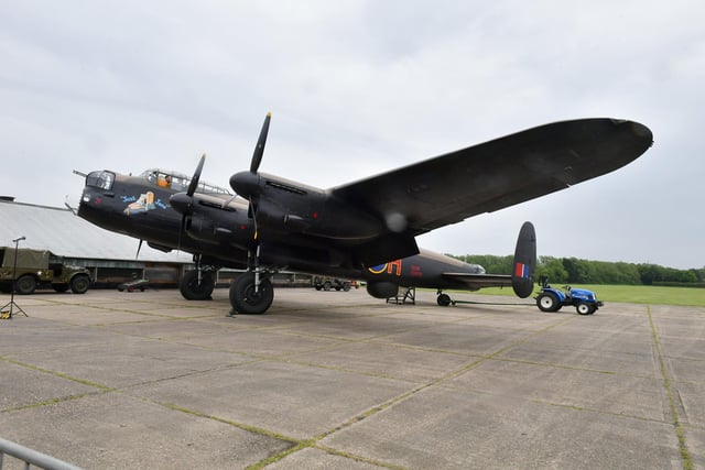 The Lancaster on display during the event.