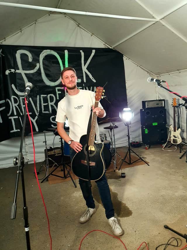 Performing at the Thank Folk for the Ivy Festival. Photo: John Gill