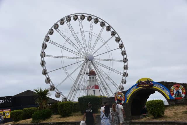 The new 50m tall wheel opens at Seaview Fun Park tomorrow. Photo by Barry Robinson