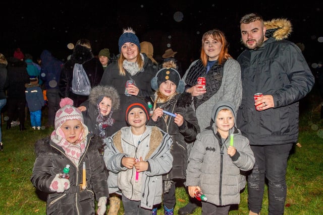 The Stancer family at Louth's fireworks event.