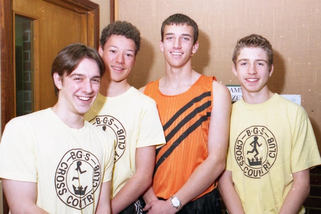 Four members of Boston Grammar School's Cross Country Club set to represent Lincolnshire in the National Cross Country finals in London. The group would face competition from 47 other counties in a race involving more than 400 runners. Pictured (from left) are: David Smith, David Pearson, Chris Cope (captain) and Warren Humphries.