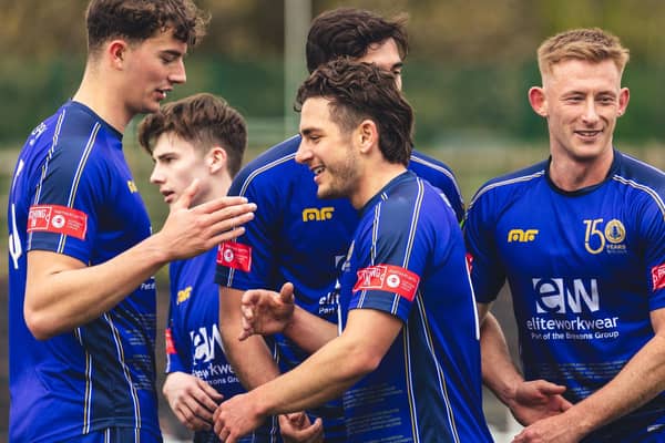 Declan Howe celebrates a brace on Saturday - photo by @shotbybamboo
