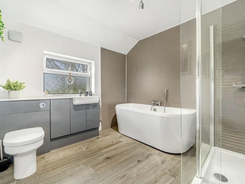 The bathroom.