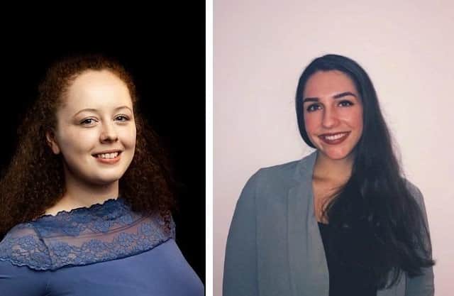 Two of the soloists: Samantha Oxborough, left, and Lucy Farrimond
