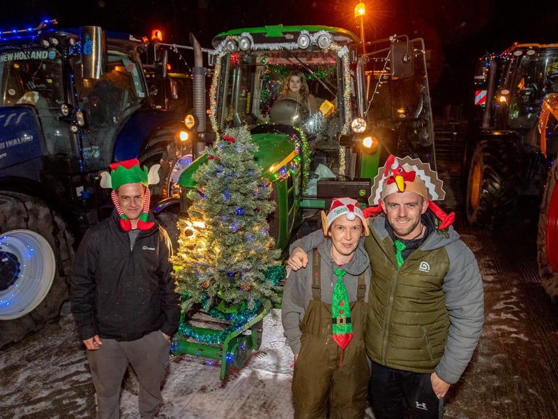 Carl Bunch, Juliet Brown (in the Cab) Penny Shaw and Peter Barns from Shaw Farms, Covenham.