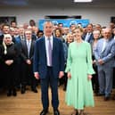 Reform leader Nigel Farage and Mayor Andrea Jenkyns with the party's candidates for Lincolnshire County Council prior to the local elections last year. Credit: Reform UK