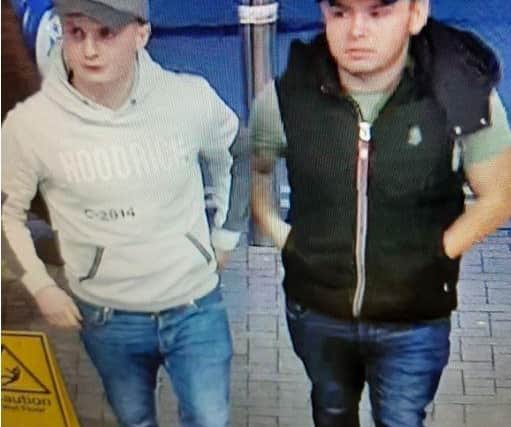 Police would like to speak to these two men.