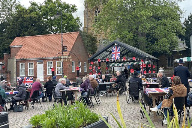 Residents turned out for the Market Rasen VE Day event.