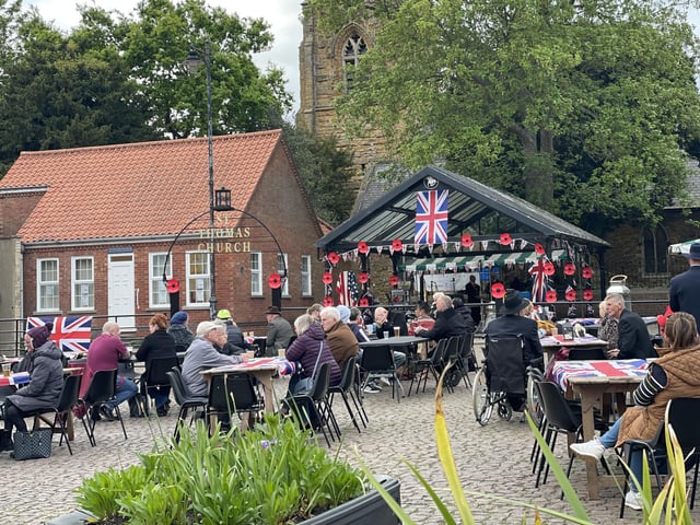 Residents turned out for the Market Rasen VE Day event.