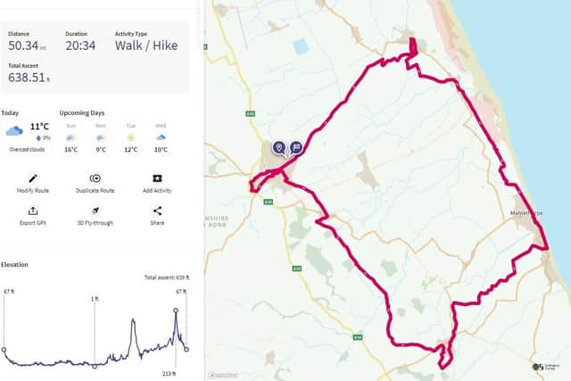 The route the firefighters will be running.