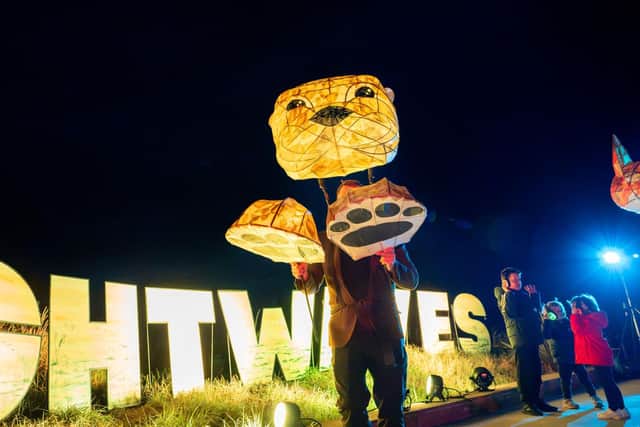 An illuminated 'otter' at the Lightwaves event held previously at Chapel St Leonards. Photo: Cockadoodledoo Communications Ltd