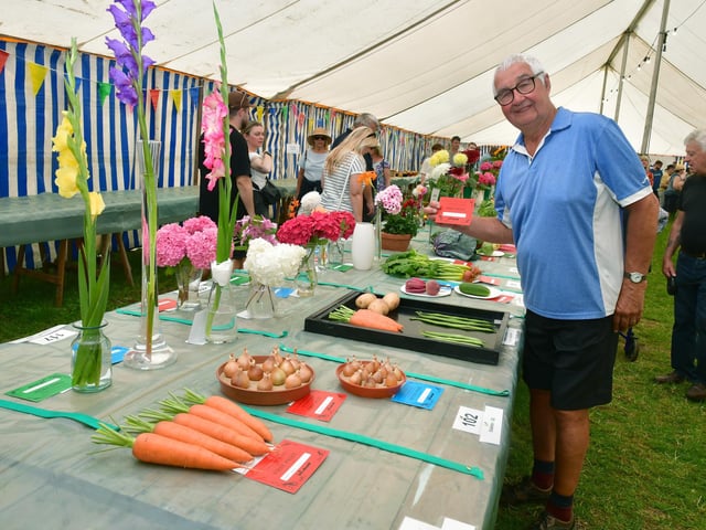 Brain Sewell of Heckington with his prize winning produce