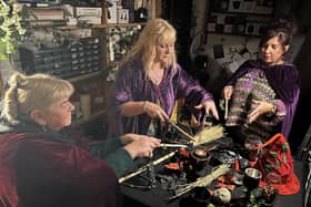 Witches from left: Sue Myland, Shelley Mayes, and Lynette Richardson.