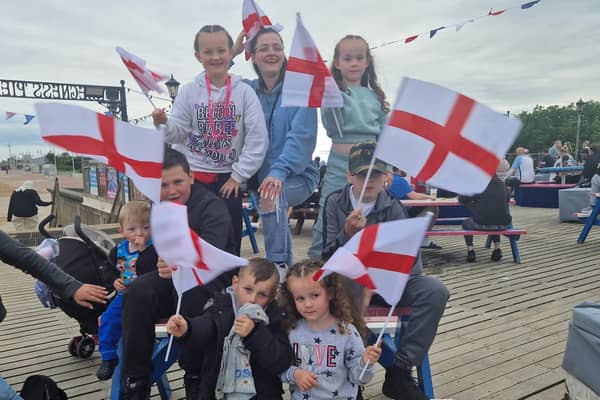 Skegness Pier's showing of the Eoro 24 final was a much more family friendly affair.