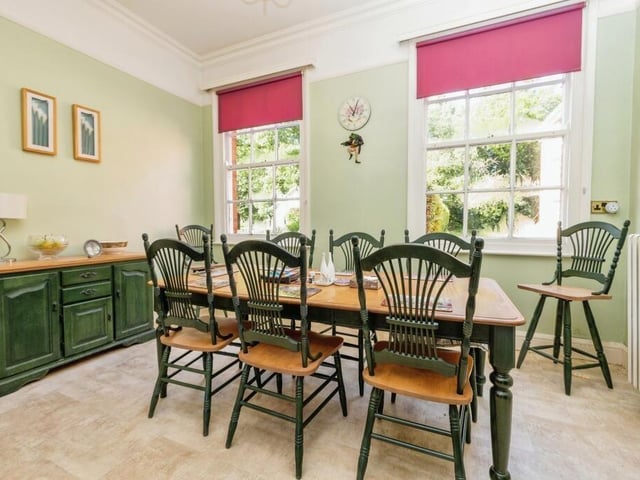 The dining section of the kitchen.