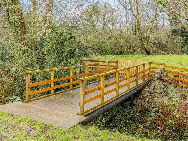 The bridge in the garden.