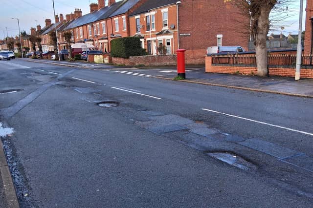 Grantham Road in Sleaford - a patchwork of potholes - is in drastic need of major repair.