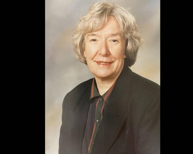 Former Boston High School headteacher Mary Webb at the time of her retirement in 1995.