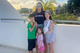 MBE recipient Hannah Broughton with her children.