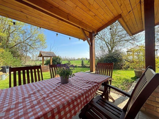 An outdoor seating area.