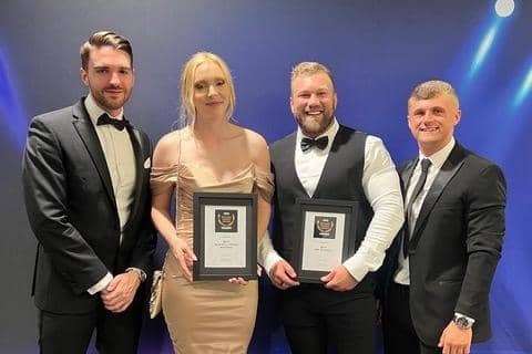 Pictured (from left) Joseph Pinner (friend), Sarah Chenery (owner), Thomas Chenery (owner), and Callum Hallam (friend).