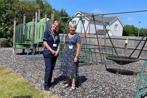 Facilities at the hospice include a play area for children.