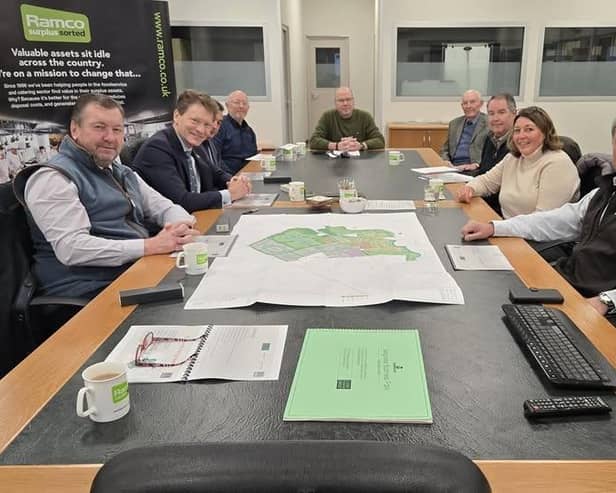 MP for Boston and Skegness Richard Tice (second left) reviewing the Gateway proposals for Skegness.
