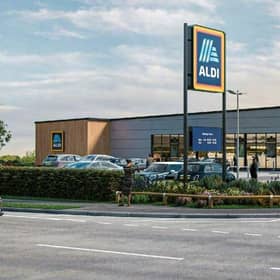 How the Aldi store will look, having been approved on Spilsby Road, Horncastle, after a lengthy battle with rival Lidl. Credit: Aldi