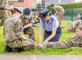 The Cadets practice first aid.