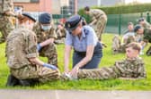 The Cadets practice first aid.