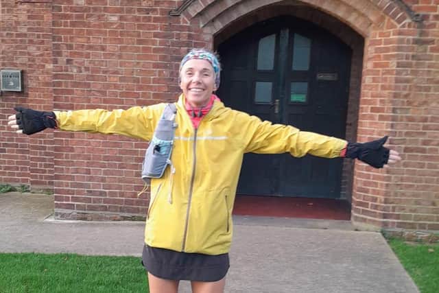 Emma Morton in Scartho, at the beginning of the Silver Lincs Way.