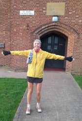 Emma Morton in Scartho, at the beginning of the Silver Lincs Way.