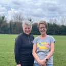 Tracey Wilkinson (left) and Julie Alcock are running the Rob Burrow Leeds Marathon.