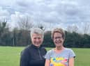 Tracey Wilkinson (left) and Julie Alcock are running the Rob Burrow Leeds Marathon.