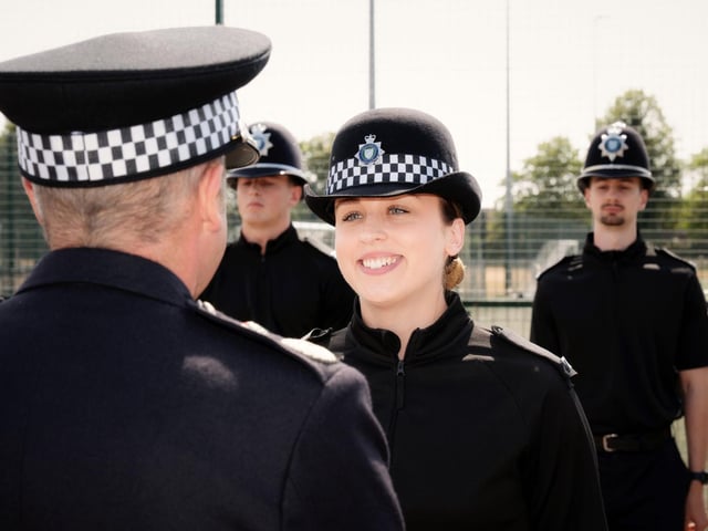 Chief Constable Gibson meets the new cohort at the Lincolnshire Police HQ.
