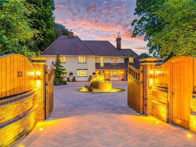 The property from behind its gates.