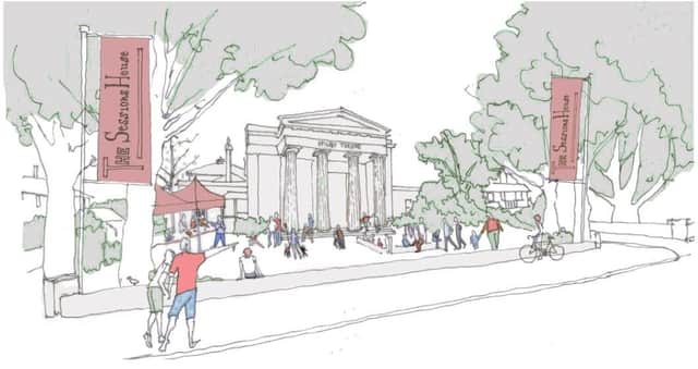 A sketch showing the potential future of Spilsby Sessions House.