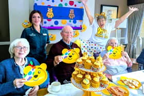 residents, colleagues & community visitiors enjoying children in need